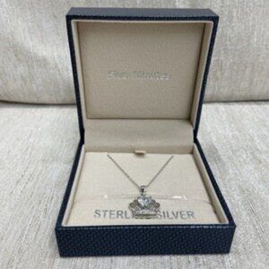 NWT Sterling Silver Crown Necklace